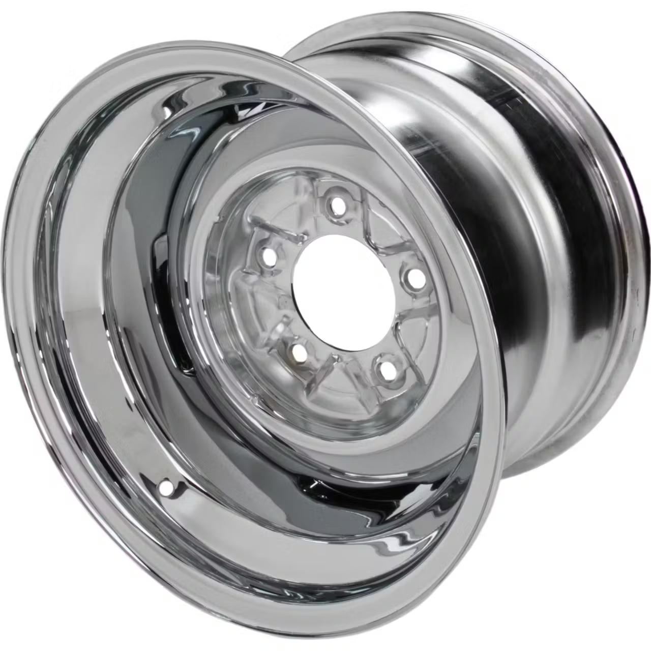 Elevemotors Vintage 15x10 Steel Wheels, 5 on 5.5, 4.5 Inch BS